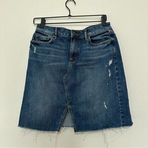 Loft womens denim medium wash pencil jean skirt women’s size 6 petite